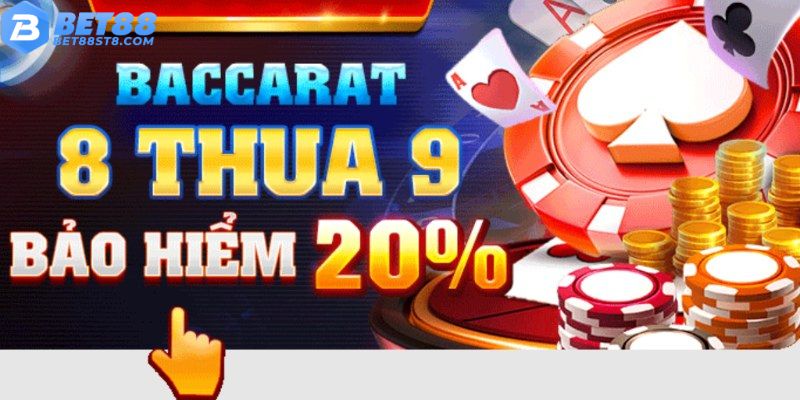 Cơ hội nhận cứu trợ khi thua Baccarat tại BET88